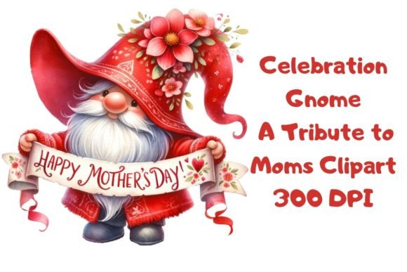 Celebration Gnome Tribute Moms Clipart