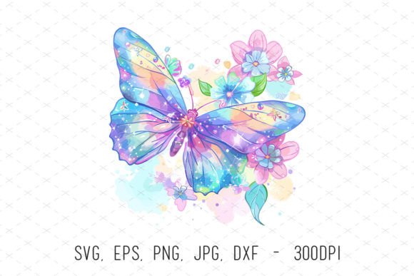 Colorful Glitter Butterfly Clipart Svg: Your Go-To Design Asset