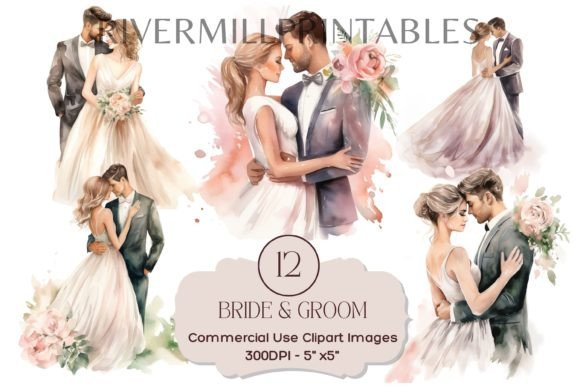 Crafting Timeless Romance with Bride & Groom Wedding Clipart