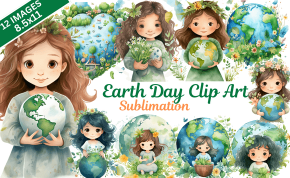 Earth Day Clip Art Sublimation: Creative Assets for Designers & Makers