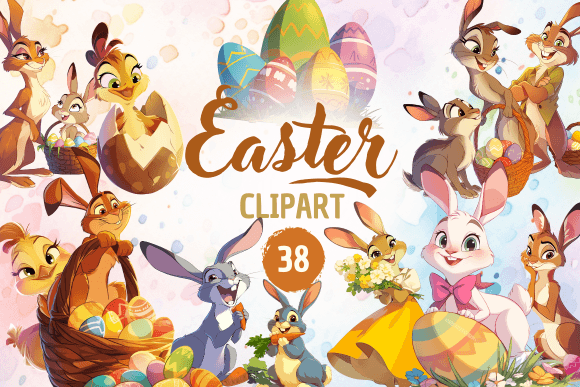 Easter Sublimation Clipart: 38 Festive Designs for Creative Projects