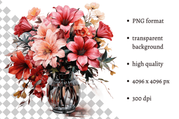 Elevate Your Projects with a Watercolor Vase of Flowers Illustration