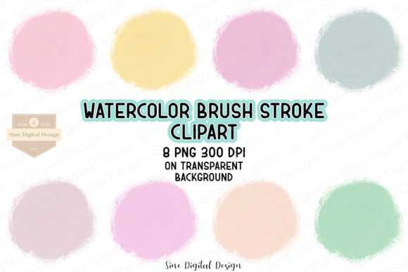 Elevate Your Projects with Pastel Watercolor Brush Stroke Clip Art