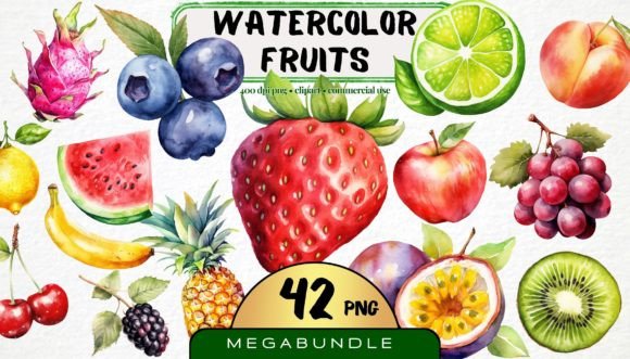 Fruits Clipart Bundle Watercolor: A Creative Toolkit for Every Project