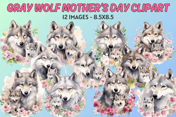 Gray Wolf Mother's Day Clipart: A Designer's Gift Guide