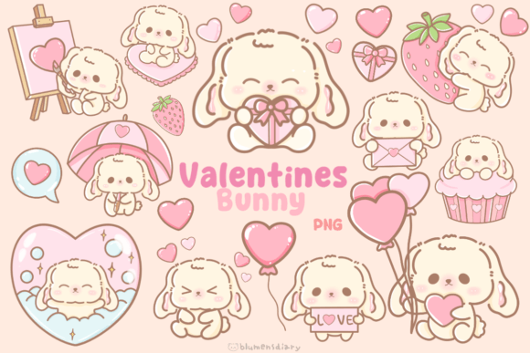 Kawaii Pastel Valentines Bunny: Your New Favorite Design Asset