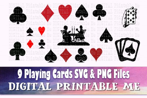 Playing Cards Silhouette: The Poker Deck Set for Bold Projects