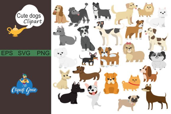 Unleash Your Creativity with a Cute Dogs Clipart Bundle