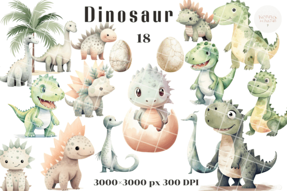 Unleashing Creativity: The Charm of Watercolor Dinosaur Clipart