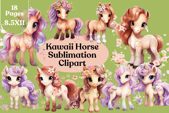 Unleashing Cuteness: A Guide to Kawaii Horse Sublimation Clipart