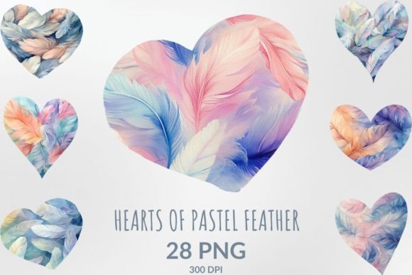 Watercolor Hearts of Pastel Feather Love: A Designer's Guide