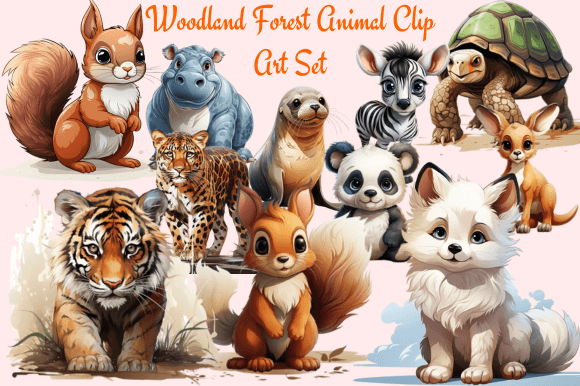 Woodland Forest Animal Clip Art Set: Design Magic